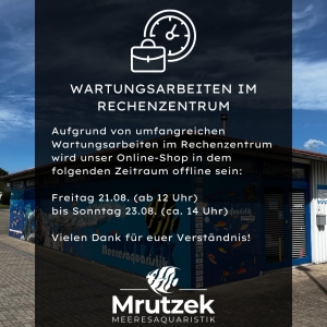 Meeresaquaristik News: Wartungsarbeiten im Rechenzentrum
